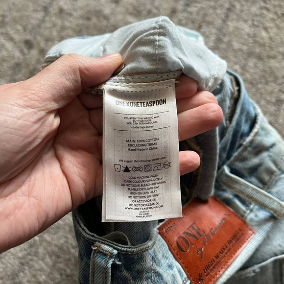 One by One Teaspoon bandit high waist bonita Raw Hem Distressed Short 26 - Picture 6 of 10